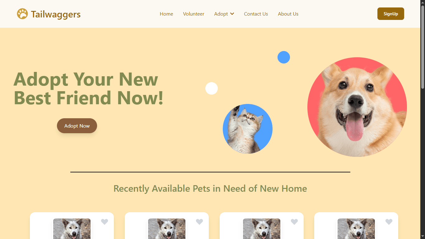 Tailwaggers Pet Adoption